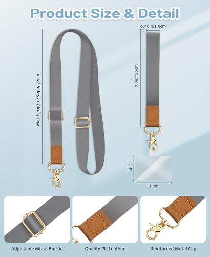 Yonlevres Phone Lanyard Crossbody Strap Wrist Neck Adjustable Women Grey - color: 0 Grey