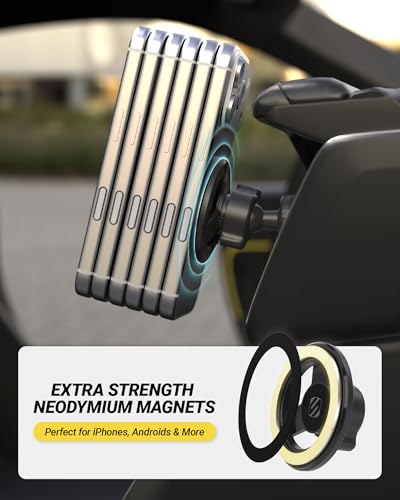Scosche MagSafe Car Mount Vent, Phone Holders for Your Car with Strong Magnetic Hold and Secure Twist-Lock Vent Clip, Rotatable Car Phone Holder for iPhone 17 16 15 14, Includes Magnetic Ring, 2-Pack - size: 2 Pack