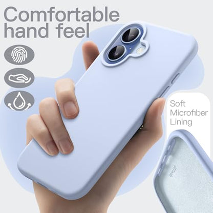 JETech Silicone Case for iPhone 17, Blue | Silky Soft Touch, Shockproof Protection, Scratch Resistant, Microfiber Lining - color: Blue, size: iPhone 17