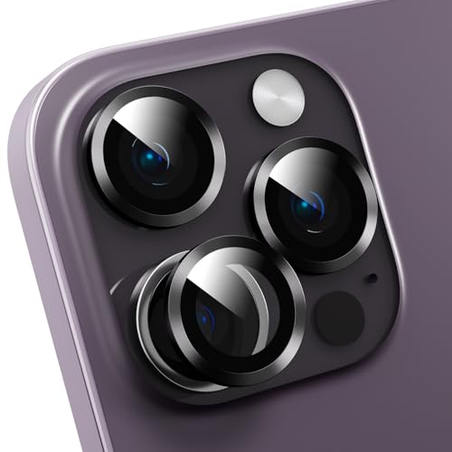 Camera Lens Protector Compatible with iPhone 13 Pro/iPhone 13 Pro Max,Scratch Resistant,HD Clear Tempered Glass Camera Lens Protection Cover,Case Friendly Easy to Install - Black - color: Black, size: iPhone 13 Pro/iPhone 13 Pro Max