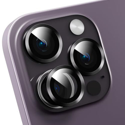 Camera Lens Protector Compatible with iPhone 13 Pro/iPhone 13 Pro Max,Scratch Resistant,HD Clear Tempered Glass Camera Lens Protection Cover,Case Friendly Easy to Install - Black - color: Black, size: iPhone 13 Pro/iPhone 13 Pro Max