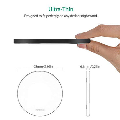 Fast Wireless Charger,25W Wireless Charging Induction Pad for iPhone 18/Duo - color: Black