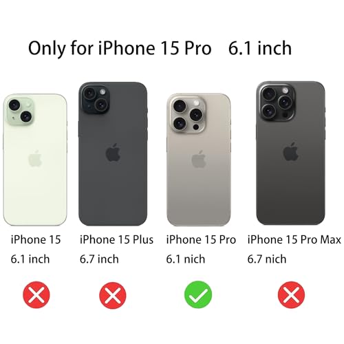 2 Pack Anti-Blue Privacy Tempered Glass for iPhone 15 Pro Anti-Spy Screen Protector Anti-Peeping Film Anti-scratch Full Covered 6.1 inch (Blue) - size: For iPhone 15 Pro