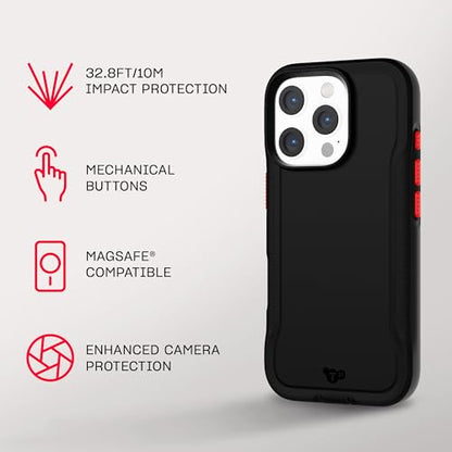 Tech21 EvoPro for iPhone 16 Pro Compatible with MagSafe - Impact Protection Case 21x Military Standard Tested - in Black - color: Black, size: iPhone 16 Pro