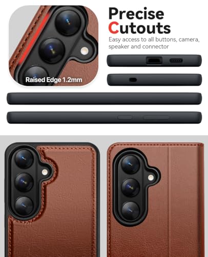 OCASE for Samsung Galaxy S26 Detachable Wallet Case with Card Holder, [2 in 1] PU Leather Flip Folio Case with RFID Blocking Stand Wrist Strap Shockproof Phone Cover 2026, Dark Brown - color: Dark Brown, size: Samsung Galaxy S26