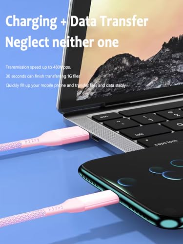 USB C Cable 15FT, Extra Long USB-A to USB-C Cable Braided Pink - color: Pink, size: 15FT