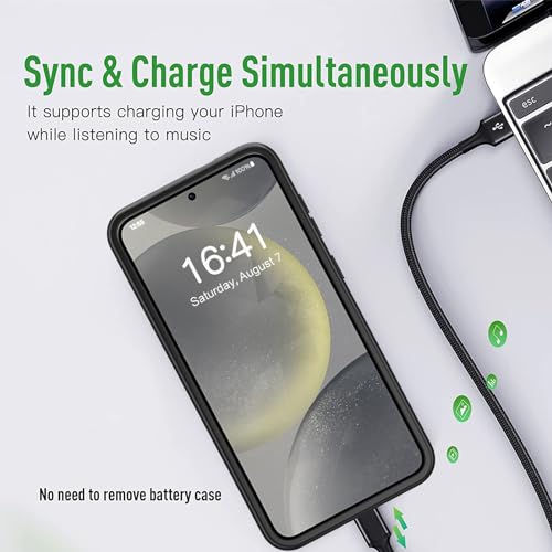Battery Case for Galaxy S24, [10000mAh] Slim Rechargeable Smart Extended Charging Case Compatible with Galaxy S24(6.2 inch) Backup Power Battery Pack Charger Cover-Black - size: Galaxy S24