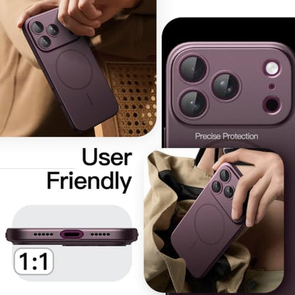 JETech Magnetic Slim Case for iPhone New Pro, Dark Cherry - color: Cherry, size: iPhone NEW Pro