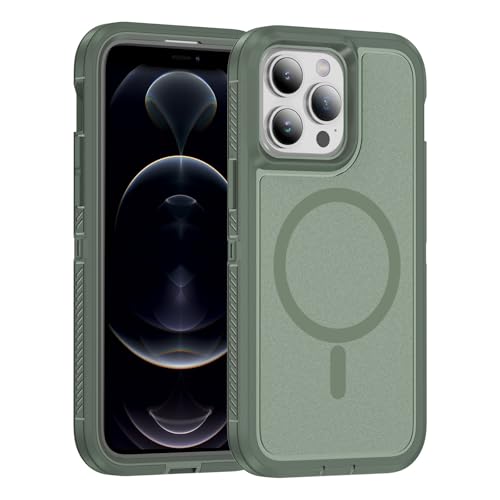Magnetic for iPhone 13 Pro Max Case, Compatible with MagSafe, Shockproof Dustproof Drop Proof, Military Grade Double Layer Protection, Green - color: Magnetic Green, size: iPhone 13 PRO MAX