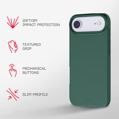 Tech21 EvoLite Case for iPhone 17 Air – Quantum Green | Slim Protective Case | Impact Protection | Wireless Charging Compatible - color: Green, size: iPhone 17 Air