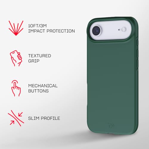 Tech21 EvoLite Case for iPhone 17 Air – Quantum Green | Slim Protective Case | Impact Protection | Wireless Charging Compatible - color: Green, size: iPhone 17 Air