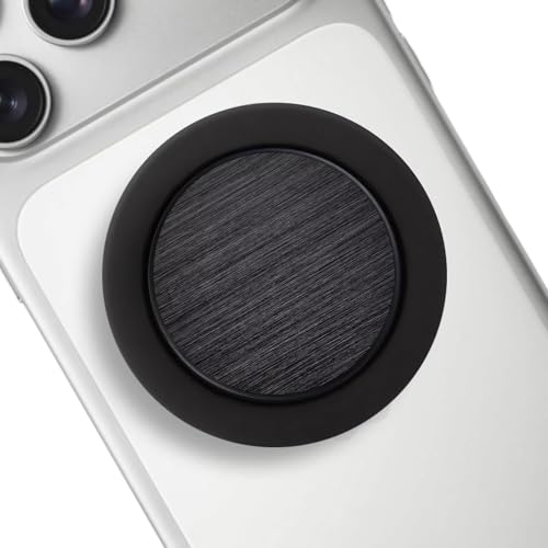 Magnetic Phone Grip Compatible with Magsafe，Collapsible Mobile Phones Stand Holder for Smartphone Tablet Cell Phone Accessory - Brushed Aluminum Alloy Black - color: brushed aluminum alloy Black