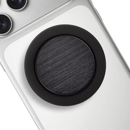 Magnetic Phone Grip Compatible with Magsafe，Collapsible Mobile Phones Stand Holder for Smartphone Tablet Cell Phone Accessory - Brushed Aluminum Alloy Black - color: brushed aluminum alloy Black