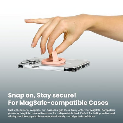 Magnetic Silicone Phone Grip Loop Holder for MagSafe iPhone Case - color: Purple Sparkle