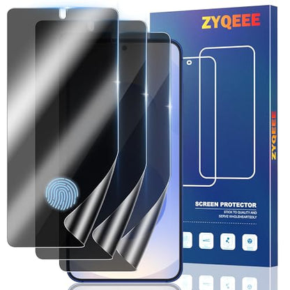 3 Pack for Samsung Galaxy S25 Privacy Screen Protector 100% Fingerprint Unlock Compatible, Anti-Spy Flexible EPU Protective Film, Case Friendly, Scratch-Resistant, Sensitive Touch - size: Samsung Galaxy S25