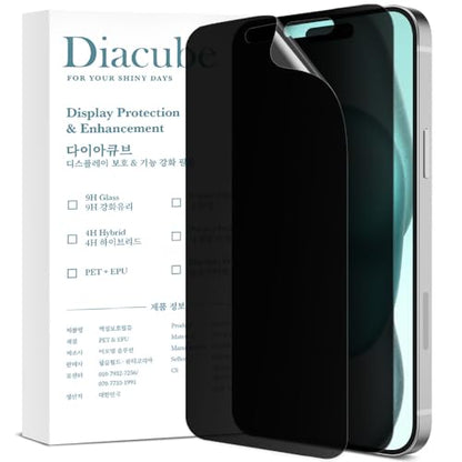 For iPhone 16 [Upgraded 27°] Privacy Screen Protector [2 PACK][High Touch Sensitivity][Anti-Spy PET Film][Easy Installation with Alignment Jig][Scratch Self-Healing - size: iPhone 16