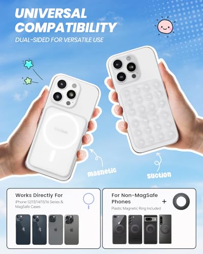 Klearlook Magnetic Suction Phone Mount for MagSafe Case, Transparent - color: Transparent