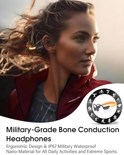 X500 Bone Conduction Headphones, Open Ear, LED Light, IP67