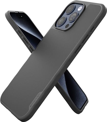 Smartish iPhone 15 Pro Max MagSafe Case, Gripmunk, Slim Grip Case, Black | Thin, Grippy & Protective, Magnetic with Microfiber-Lined Interior, Drop-Tested from 6 Feet, Raised Edges for Screen & Camera - color: Black Tie Affair (MagSafe), size: iPhone 15 P