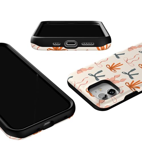 Casely iPhone 12 Mini Case | Gourdy Girlie | Harvest Bows | Bold Protective Design | MagSafe Compatible Design - color: Gourdy Girlie | Harvest Bows, size: Iphone 12 Mini