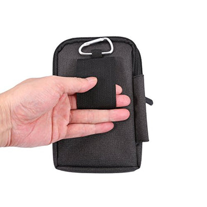 Cell Phone Belt Clip Holster, Waist Bag for Men, Waterproof Vertical Cell Phone Wallet Purse Pack Outdoor Hiking Belt Loop Pouch with Snap Hook for Smartphones Under 6.9 Inches