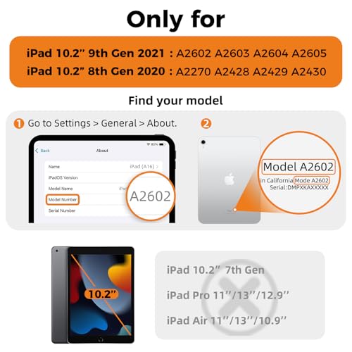 2 Pack Screen Protector for iPad 9th 8th 7th Generation - size: iPad 9/8/7thGen 2021/2020/2019