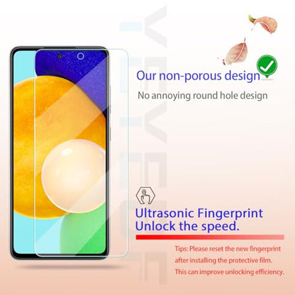 Galaxy A52 HD Clear Tempered Glass Screen Protector + Camera Lens Protectors, [2+2 Pack] [3D Glass] [Anti-Glare] [Bubble-Free] Screen Protector Glass For Samsung Galaxy A52 5G - size: Galaxy A52