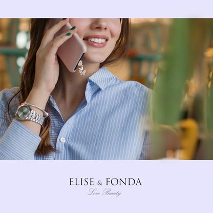 ELISE & FONDA TP273 Type-C USB Charging Port Crystal Anti Dust Plug Little Double Butterflies Cell Phone Charm for Samsung/OnePlus/Xiaomi/oppo Android Phone iPhone 15/16