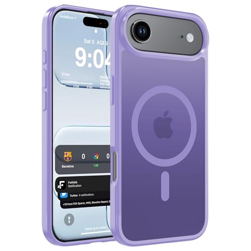 WRJ Magnetic Matte Case for iPhone Air 6.5-Inch, [Compatible with Magsafe] [Military Grade Drop Protection] Slim Translucent Anti-Fingerprints Shockproof Protective Phone Case-Light Purple - color: Light Purple, size: For Iphone Air 6.5 Inch