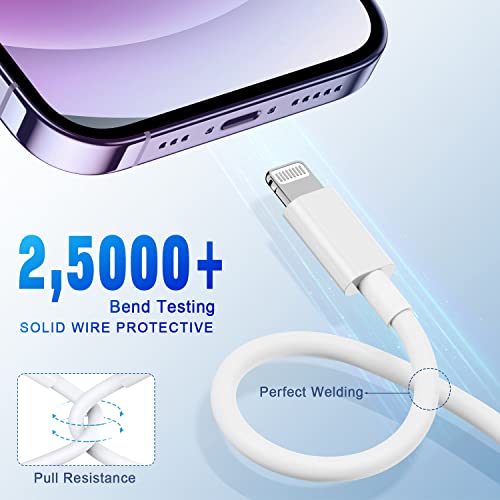 USB C to Lightning Cable [Apple MFi Certified] 2Pack 10FT - size: 10FT