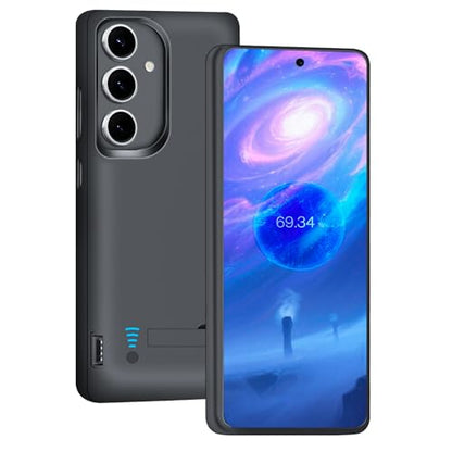[Upgraded Battery Case for Samsung Galaxy S25+ / S24+, 5000mAh Rechargeable Extended Battery Charging Charger Case, Add 100% Extra Juice (6.7 Inches) Black