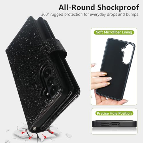 Varikke for Galaxy S26+/Plus Wallet Case Magnetic Detachable, Black - color: Black, size: Galaxy S26+/S26 Plus 6.7"