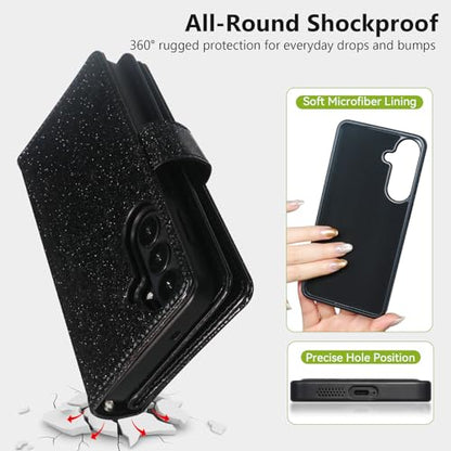 Varikke for Galaxy S26+/Plus Wallet Case Magnetic Detachable, Black - color: Black, size: Galaxy S26+/S26 Plus 6.7"
