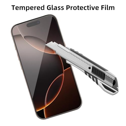 [4 Pack Glass Screen Protector Compatible for iPhone 16 Pro [9H Hardness]-HD Screen Tempered Glass, Scratch Resistant, Easy Install [Case Friendly] [Bubble Free] - size: iPhone 16 Pro