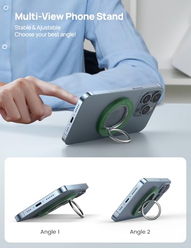 Lamicall Magnetic Phone Grip for MagSafe Accessories, Strong Magnet Ring - color: Dark Green