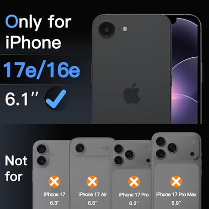JETech Anti-Reflective 9H+ Screen Protector for iPhone 17e/16e, 2-Pack - size: iPhone 17e/16e