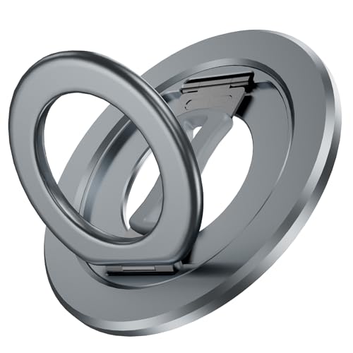 Ultra-Light Dual Sided Magnetic Phone Holder Mount, 360 ° Rotation Finger Ring Holder,Foldable Magnetic Cell Phone Grip Stand Removable Phone Kickstand for All Phones MagSafe Accessories