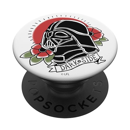 Star Wars Darth Vader Floral Classic Tattoo Design PopSockets Adhesive PopGrip - style: Adhesive PopGrip