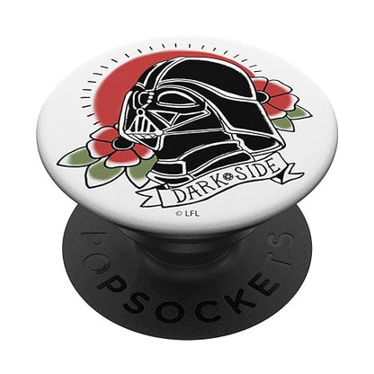 Star Wars Darth Vader Floral Classic Tattoo Design PopSockets Adhesive PopGrip - style: Adhesive PopGrip