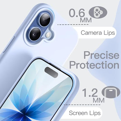 JETech Silicone Case for iPhone 17, Blue | Silky Soft Touch, Shockproof Protection, Scratch Resistant, Microfiber Lining - color: Blue, size: iPhone 17