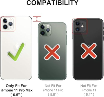 HOOMIL Case for iPhone 11 Pro Max 6.5-Inch, Anti-Yellowing, Drop Protection, Anti-Scratch Transparent Hard Back Phone Cover - Crystal Clear - color: Clear, size: iPhone 11 Pro Max