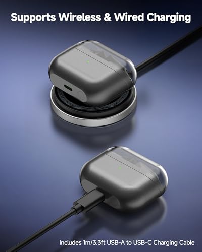 Wireless Charging Case for Samsung Galaxy Buds 3 FE - Supports Wireless & Wired Charging, Replacement Charger Case with USB-C Cable (Earbuds Not Included)