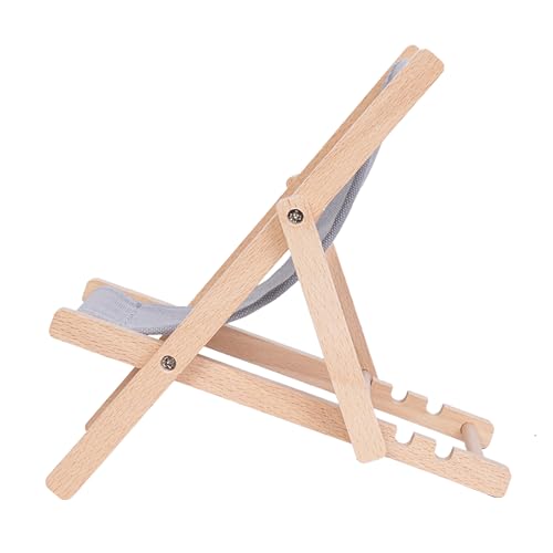 Foldable Wooden Cell Phone Stand, Phone Holder for Desk - color: Gray