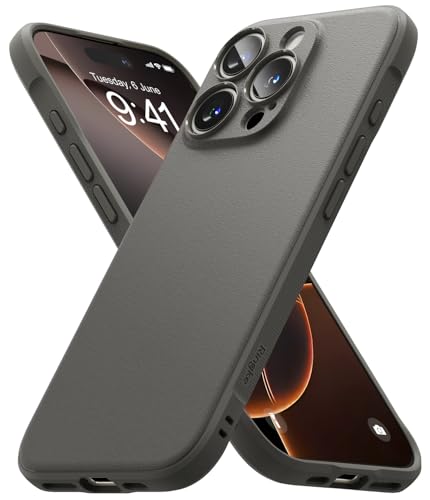 Ringke Onyx for iPhone 16 Pro Max Case, [Feels Good in The Hand] Oil & Dirt Resistant, Individual Lens Covers for Cameras, Non-Slip Enhanced Grip Lightweight Cover - Gray - color: Gray, size: iPhone 16 Pro Max