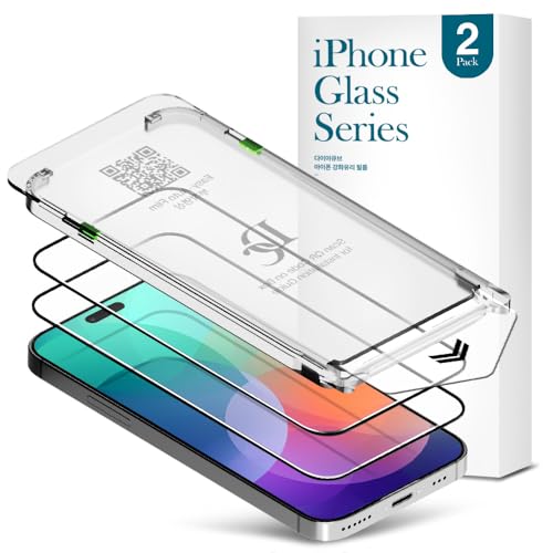 2 PACK Premium Temepered Glass Screen Protector for iPhone 16 Plus [Easy Auto Dust Removal Installation Kit & Bubble Free] 9H Hardness, Highy Responsive Touch, Scratch Resistance, Fingerprint Resistant, Ultra HD Clear - size: iPhone 16 Plus