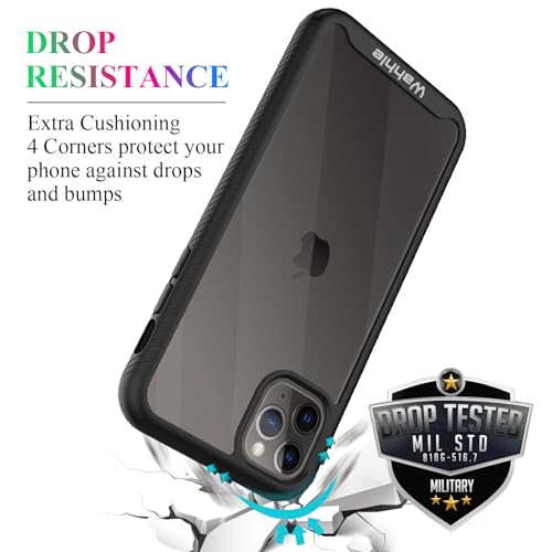 Compatible with iPhone 11 Pro Max Case, Built in Screen Protector Full Body Shockproof Slim Fit Bumper Protective Phone Cover 6.5'' Men Women-Black/Clear - size: iPhone 11 Pro Max