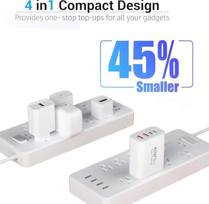 2Pack iPhone 17 16 15 Pro Max Fast Charging Block,6FT USBC to C Woven Cable - size: 6FT