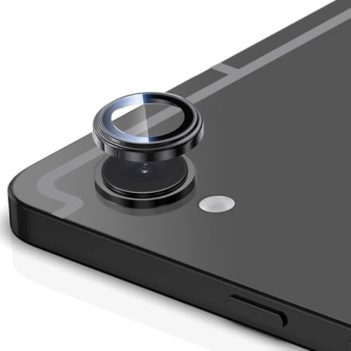 Zeking (2 Set Camera Lens Protector Compatible with Samsung Galaxy Tab S11, Scratch-Resistant HD Clarity Ultra-Thin 9H Tempered Glass with Aluminum Edging, Individual Metal Lens Cover (Black) - color: Black