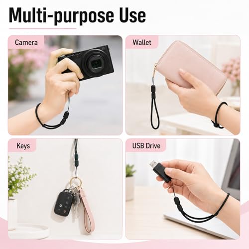 5 Pack Anti Theft Phone Wrist Strap with 5 Pcs TPU Tether Tabs, Cellphone Wrist Straps, Wrists Strap for Phones Case, Smartphones