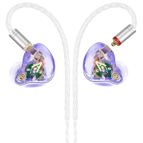 Audiovance Vibes 202 HiFi Wired Earbuds, IEM in-Ear Monitor Headphones - color: A-Light Purple